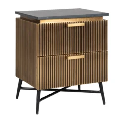 Gouden nachtkastje met marmer - Richmond Interiors Ironville