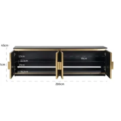 Gouden tv-dressoir met ribbels - Richmond Interiors Ironville