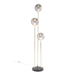 Gouden vloerlamp met glas - Kare Design Al Capone