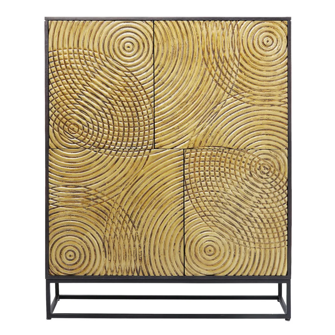 Gouden wandkast snijwerk - Kare Design Circulo