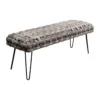Grijs bankje gewoven fluweel - Kare Design Weave Grey