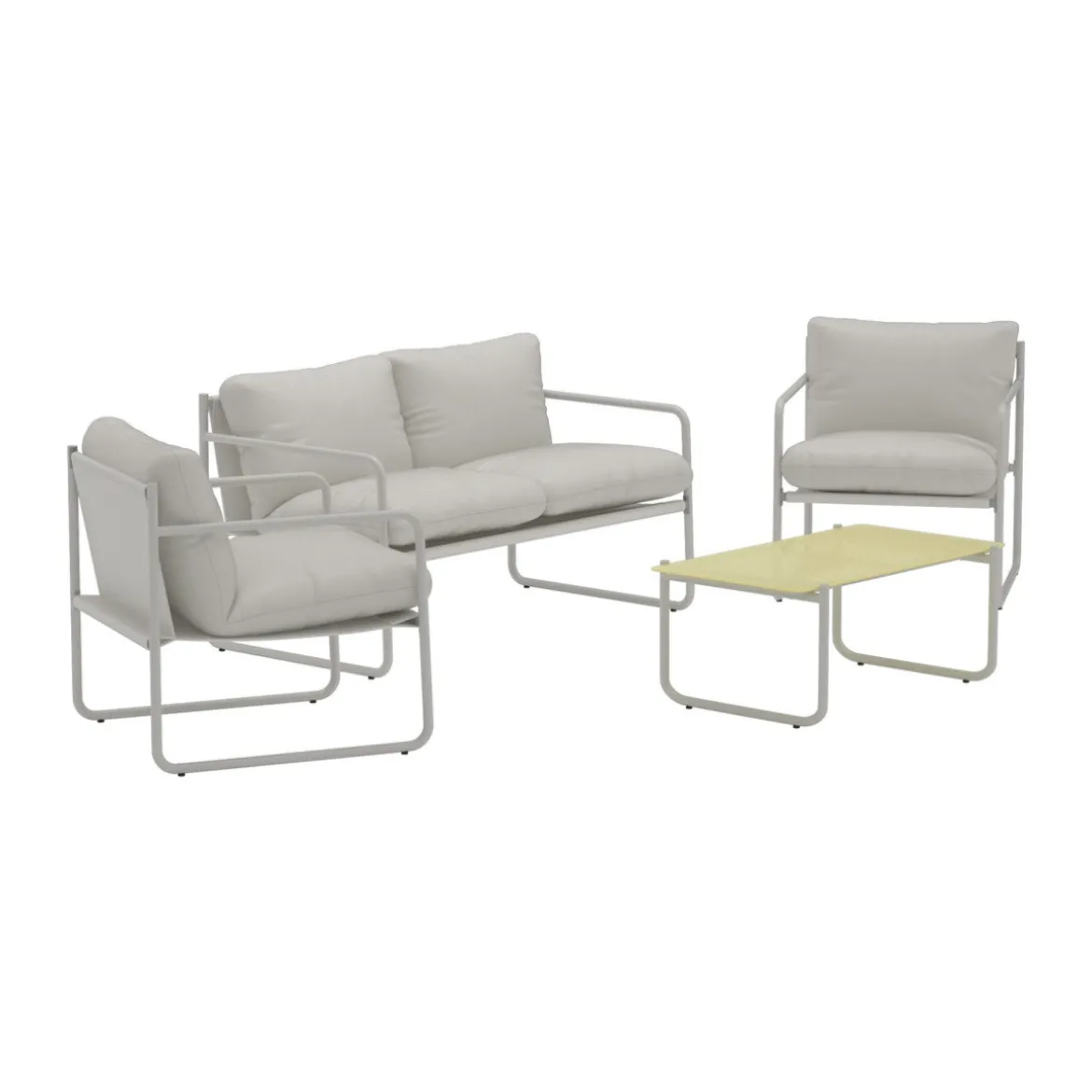 Grijze loungeset met kussens - Lavis Thassos
