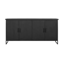 Groot dressoir zwart teak - DTP Home Timeless Back Beam