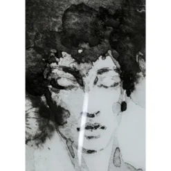 Groot schilderij zwart-wit - Kare Design Smokey Hair