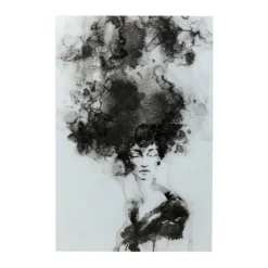 Groot schilderij zwart-wit - Kare Design Smokey Hair