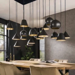 Grote hanglamp zwart metaal - Santa Mega 18L XXL