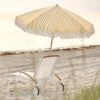 Grote parasol Ibiza stijl 256 cm geel - Brafab Gatsby Yellow Stripe