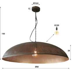Grote ronde hanglamp 90 cm - Santa Cosmic
