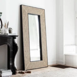 Grote spiegel met rotan webbing - Must Living Raffles