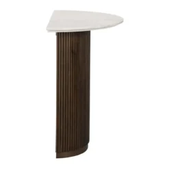 Halfronde wandtafel marmer en hout - Richmond Interiors Mayfield