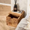 Hangend nachtkastje hout met grote lade - Giani Block