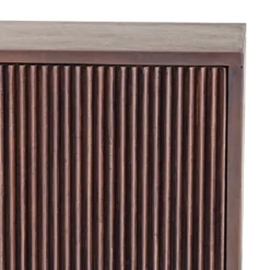 Hangend tv-meubel ribbel hout - Bodio Indigo
