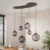Hanglamp glazen bollen organische vorm - Santa Stellar Black
