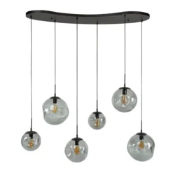 Hanglamp glazen bollen organische vorm - Santa Stellar Black