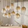 Hanglamp 9 lichts glas - Santa Dot Pattern