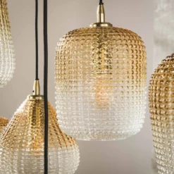 Hanglamp 9 lichts glas - Santa Dot Pattern