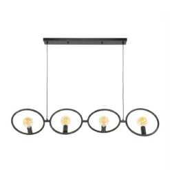Hanglamp 4-lichts zwart - Santa Loop