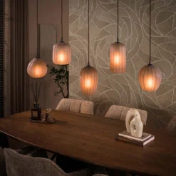 Hanglamp met bruin frosted glas - Santa Altura