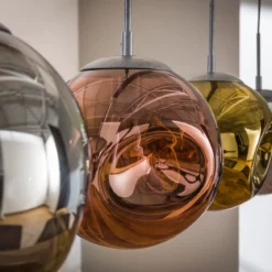 Hanglamp met 4 glazen bollen - Santa Stellar