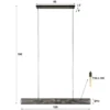 Hanglamp rond metaalgaas zwart - Santa Tube Mesh