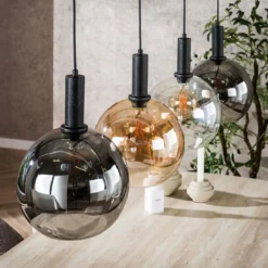 Hanglamp tricolore 4-lichts zwart - Santa Sfera