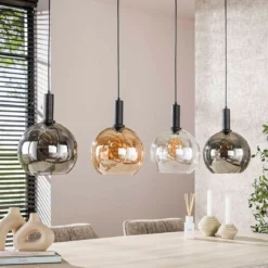 Hanglamp tricolore 4-lichts zwart - Santa Sfera