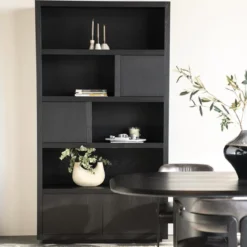Hoge kast zwart eiken 120 cm - Eleonora Helsinki