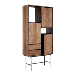 Hoge teak kast met vakken - DTP Home Metropole