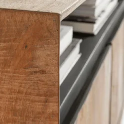 Hoog dressoir teak hout 200 cm - DTP Home Metropole