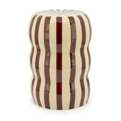 Hoogglans bijzettafel beige rood - By-Boo Candice