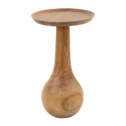 Houten bijzettafel met bolvoet - Giani Bola