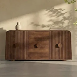 Houten dressoir met ronde hoeken - Bodio Matala