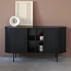 Houten dressoir zwart - Bodio Sway