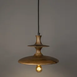 Houten hanglamp walnoot - Dutchbone Cath Walnut