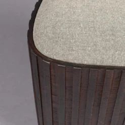 Houten hocker met opbergruimte - Dutchbone Bay Low