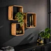 Houten wandschappen set van 3 - Giani Acacia Set