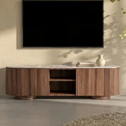 Hout TV-meubel met marmer - Kare Design Ruben