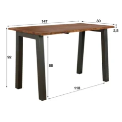 Industriele boomstam bartafel - Giani Edge