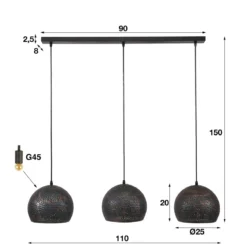 Industriele Hanglamp 3L - Santa Punch