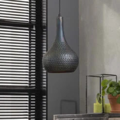 Industriele zwartbruine hanglamp - Santa Punch