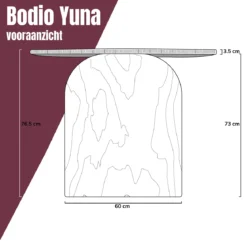 Japandi eettafel ronde hoeken - Bodio Yuna