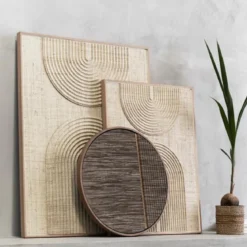 Japandi wandpaneel naturel beige - Must Living Japanese Garden