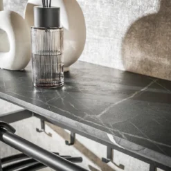 Kapstok met zwart marmer print - Santa Marmer Melamine