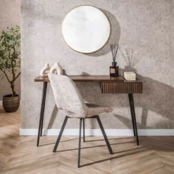 Kaptafel met een lade en metaal frame - Giani Carve