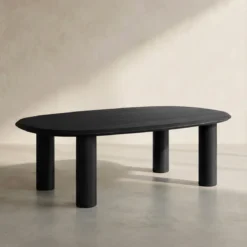 Kiezelvorm salontafel zwart eiken - Bodio Cobble