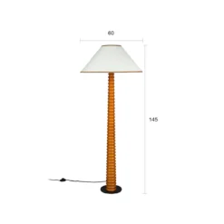 Klassieke vloerlamp beige kap - Dutchbone Horace