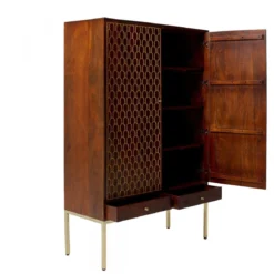 Kledingkast mangohout messing - Kare Design Muskat