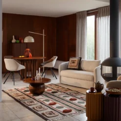 Kleurrijk vloerkleed retro - Dutchbone Haydon
