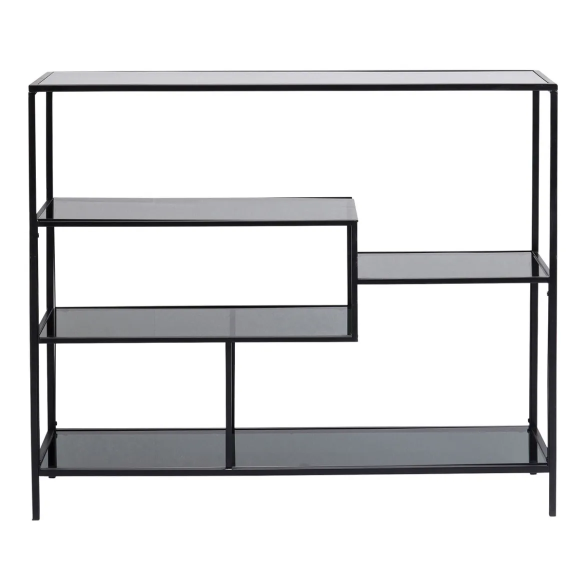 Laag wandrek staal met glas - Kare Design Loft