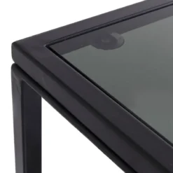 Laag wandrek staal met glas - Kare Design Loft